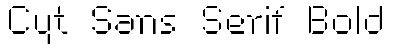 Cut Sans Serif Bold